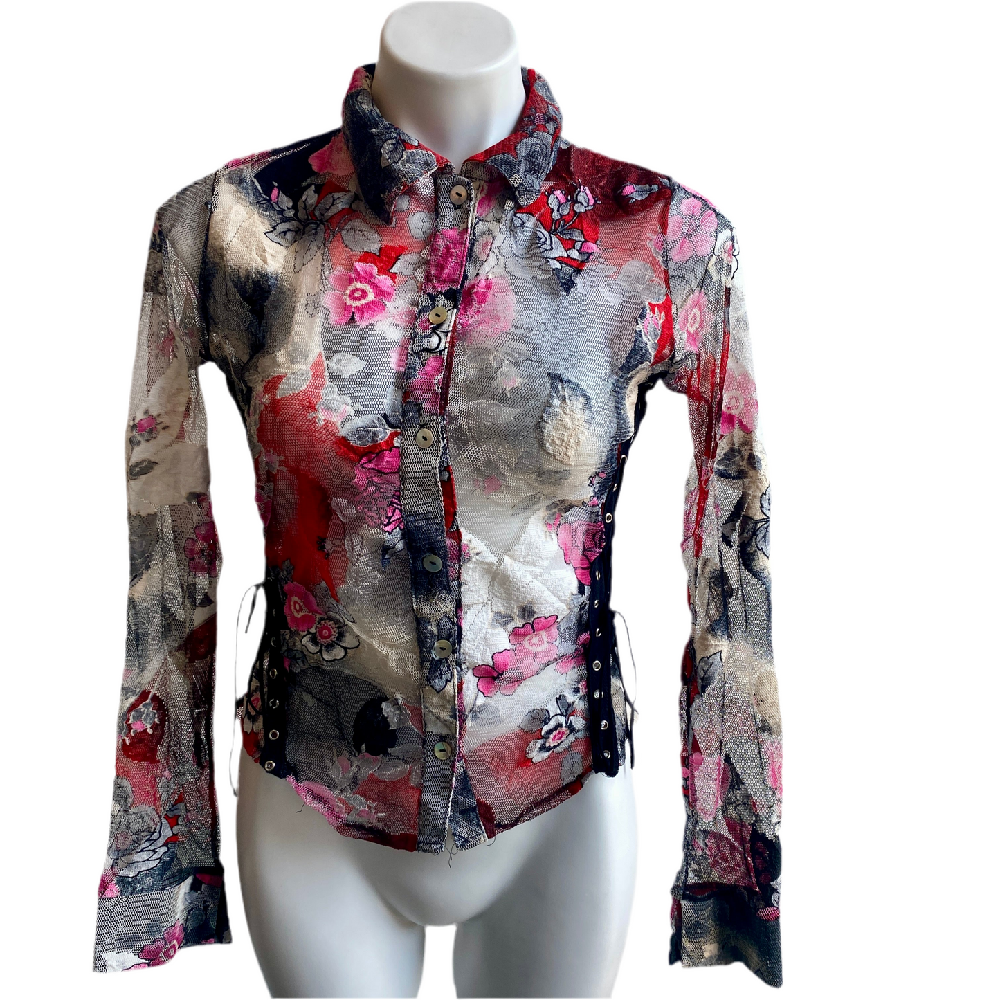 Floral Mesh Blouse