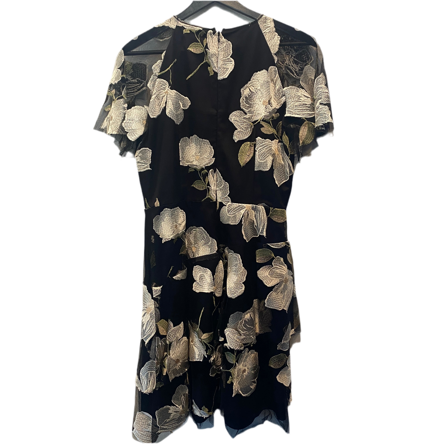 Tahari Floral Mesh Midi Dress