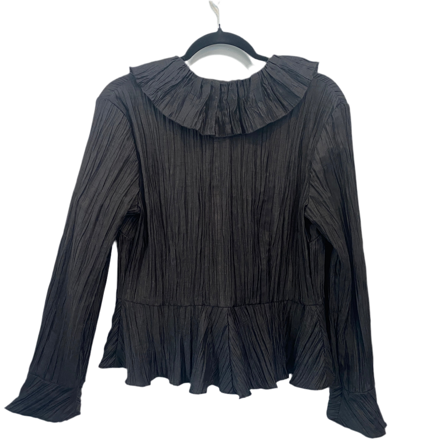 Nygard Collection Black Ruffle Blouse