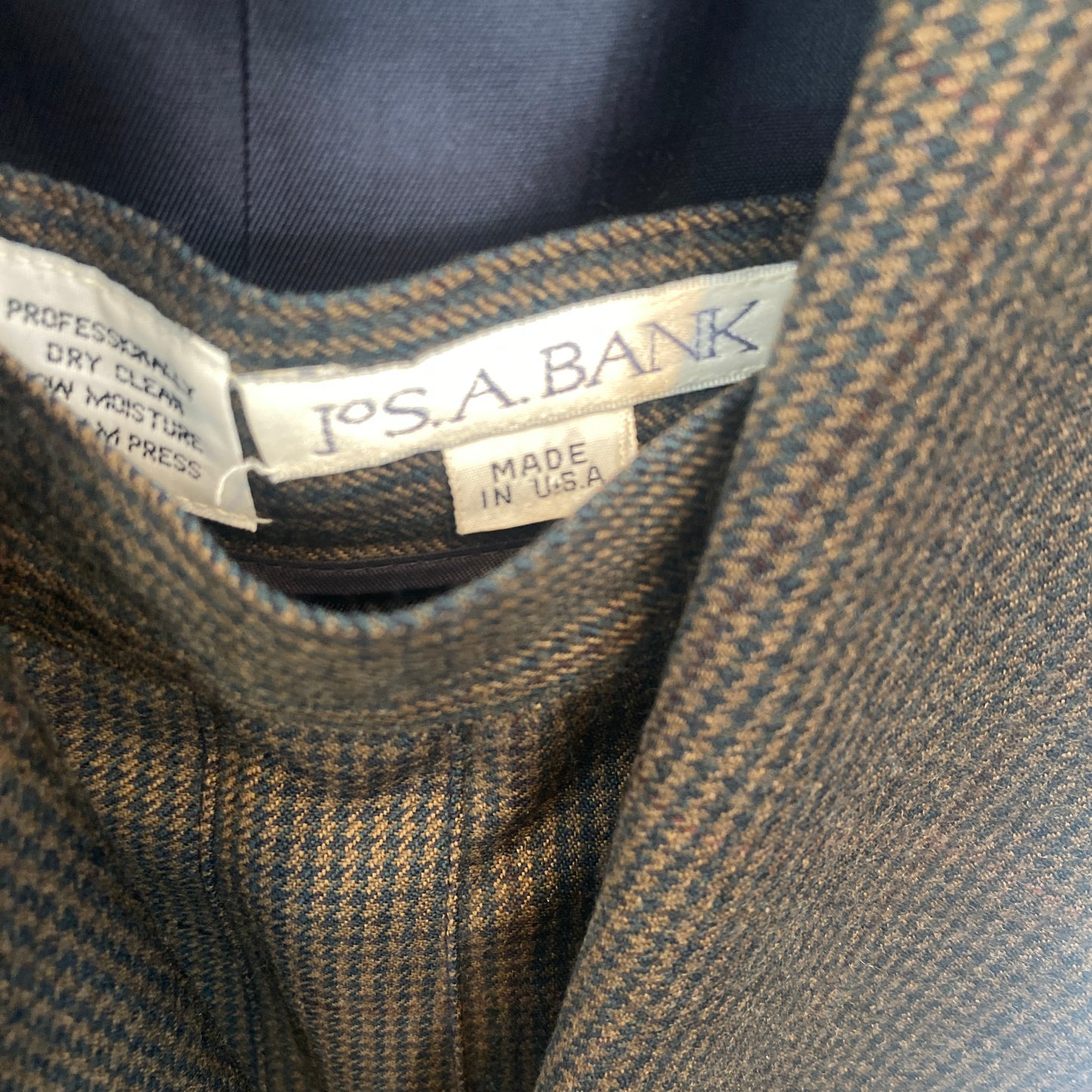 Jos. A. Bank Brown Tweed 2 Piece Skirt Suit Set