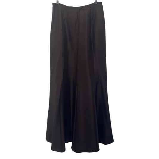Long Brown Trumpet Skirt