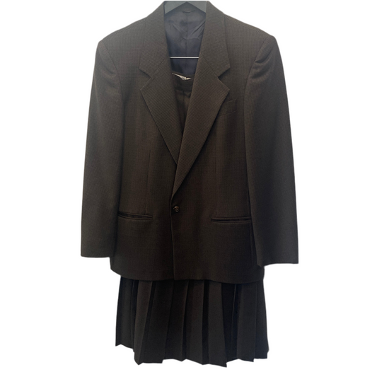Jos. A. Bank Brown Tweed 2 Piece Skirt Suit Set