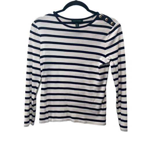 Lauren by Ralph Lauren Long Sleeve Striped Tee