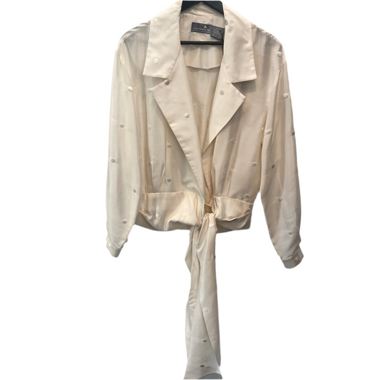 Liz Claiborne Petite Lightweight Silk Wrap Blazer